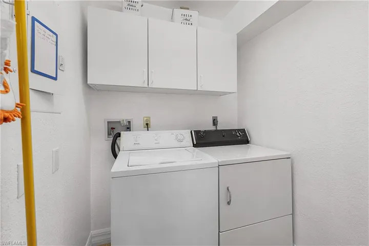 Laundry room in residence