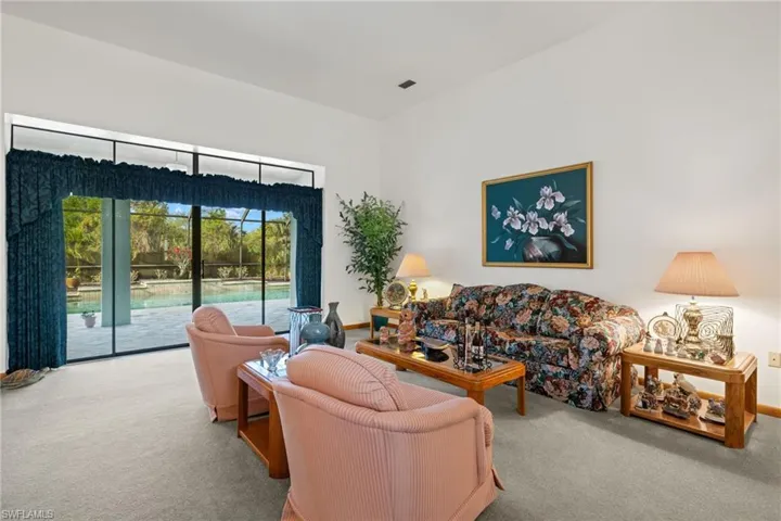 View of carpeted living room