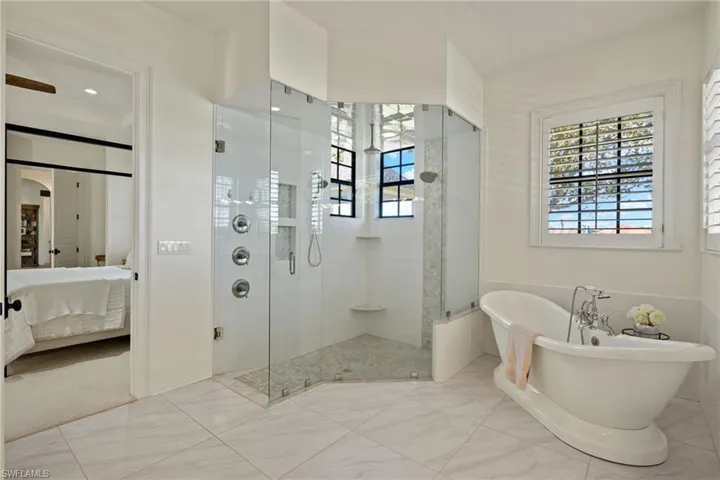 Bathroom with plus walk in shower