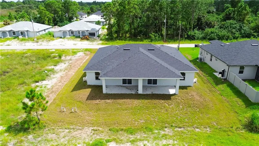 Aerial view of residential area
