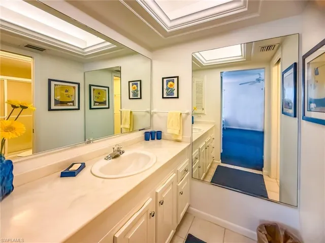 View of tiled living room
