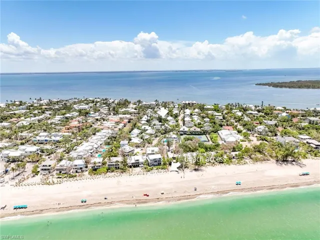 Aerial view of extended Captiva Baech & coastline