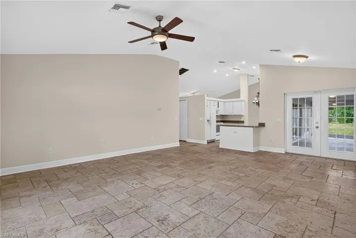 Rear living room, possible conversion to 4th bedroom or study