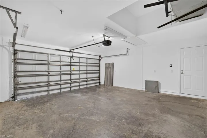 Garage with included metal storm panels