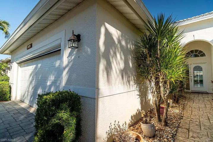 View of home's exterior featuring stucco siding