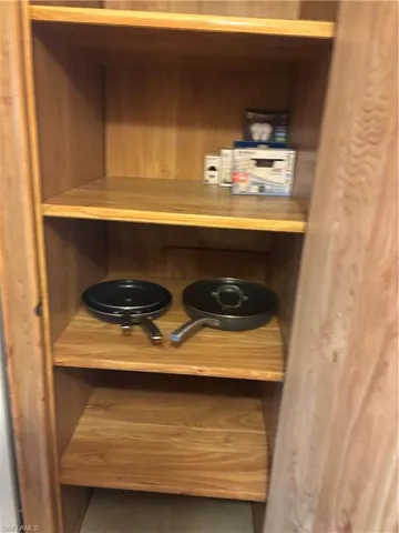 Kitchen view of a sauna