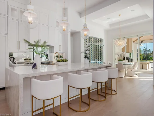 Kitchen featuring pendant lighting