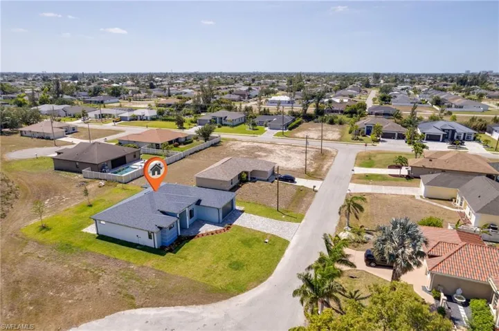 Aerial view with a residential view