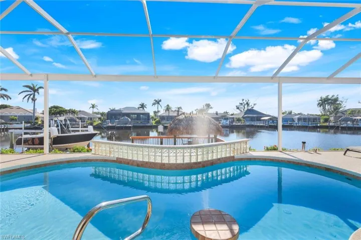 Pool with basin views