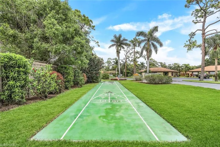 The community shuffleboard area.