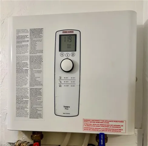 This villa has a tankless instant hot water heater!