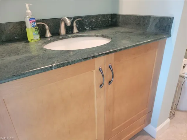Raised vanity, quartz counter and new faucet