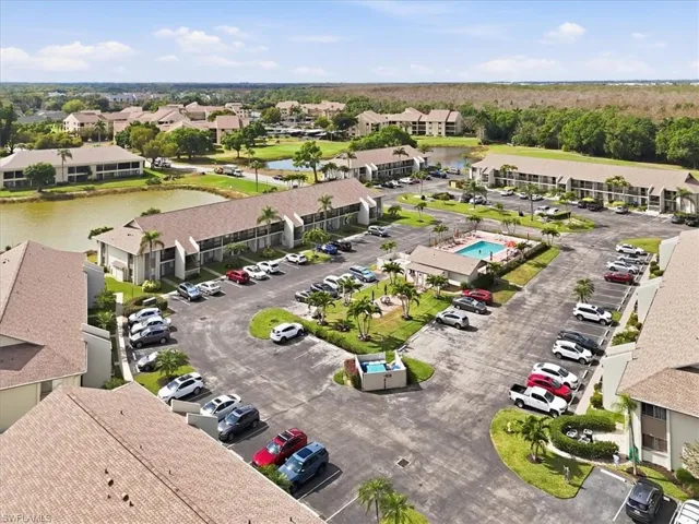 Drone / aerial view of a nearby body of water