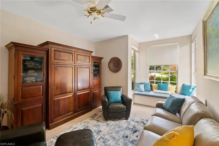 Large guest bedroom with access to full bath