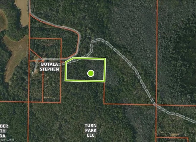Map / location with property parcel outlined
