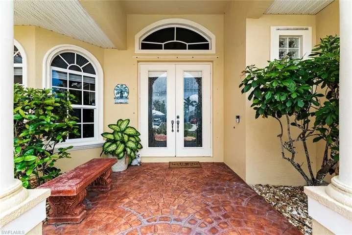 Entrance to property with french doors