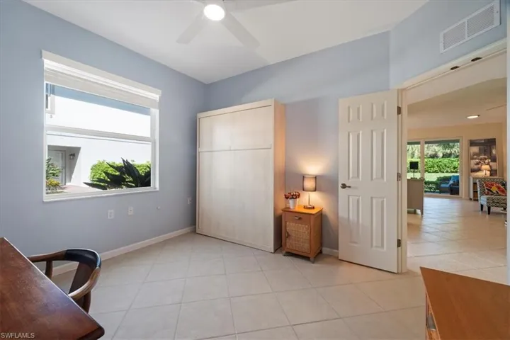 Den with the murphy bed closed, the den offers a myriad of use possibilities
