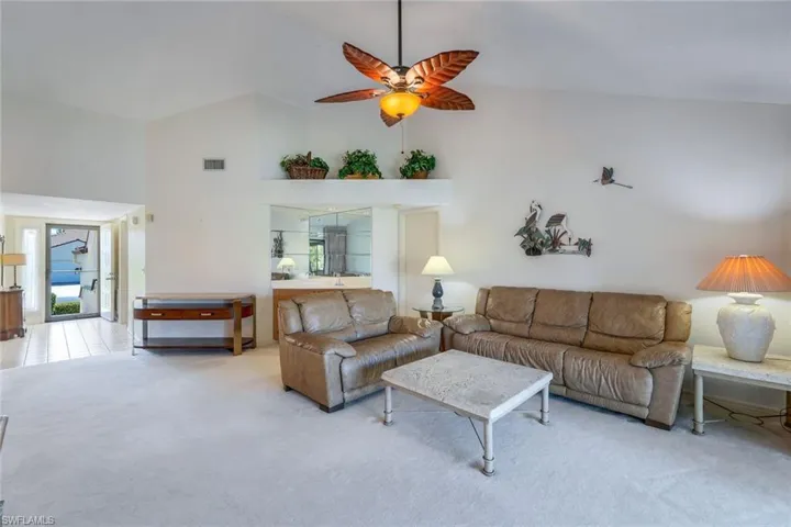Great Room Living Area- Volume Ceilings- Furnished