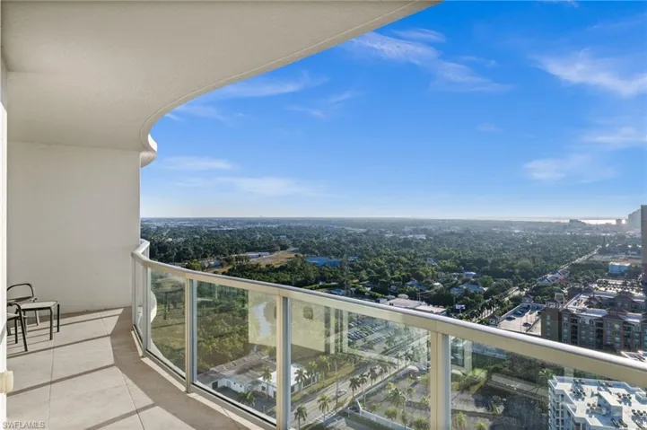 Balcony featuring a view of city