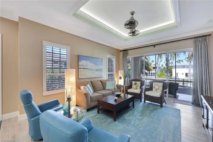 Wood look tile is found throughout the residence.