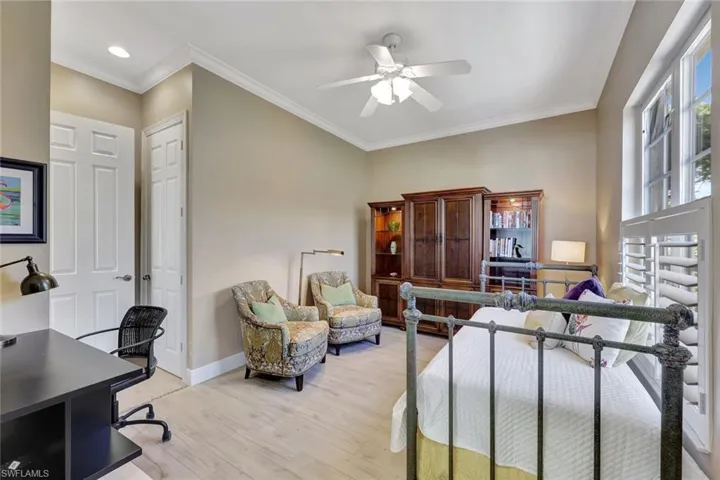 3rd bedroom or den. Has a closet and short access to shared guest bath.