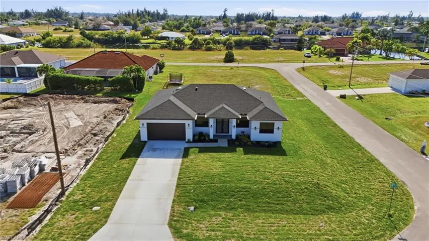 Aerial view of residential area
