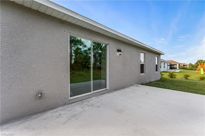 patio and rear of home ideal for grilling