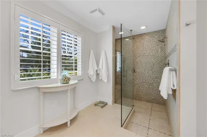 Large spa-type shower adds luxury