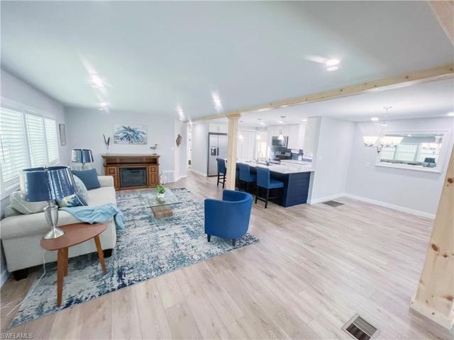 Beautiful open-concept living, dining, kitchen floorplan