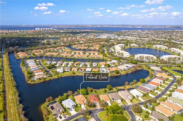Aerial view of neighborhood and surrounding area