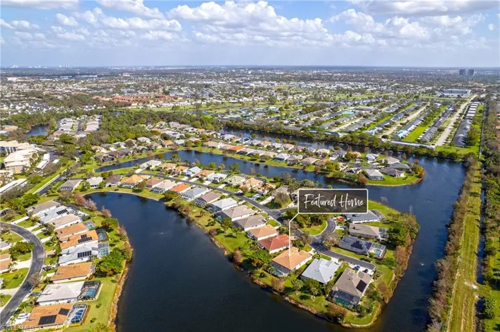 Aerial view of neighborhood