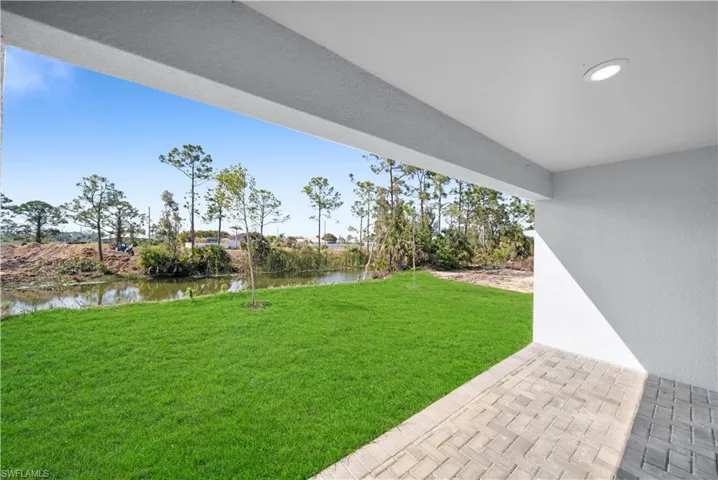 View of yard featuring a water view