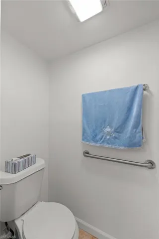 Separate toilet and shower room
