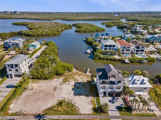 Drone / aerial view of a nearby body of water