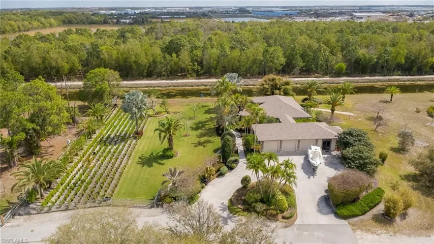 Bird's eye view of a heavily wooded area