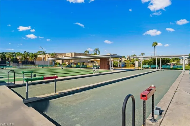 Bocce Ball and Shuffle board area