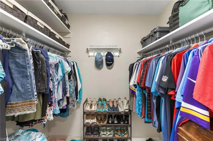 View of walk in closet