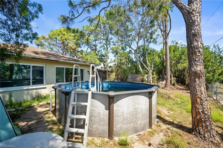 Pool with fence