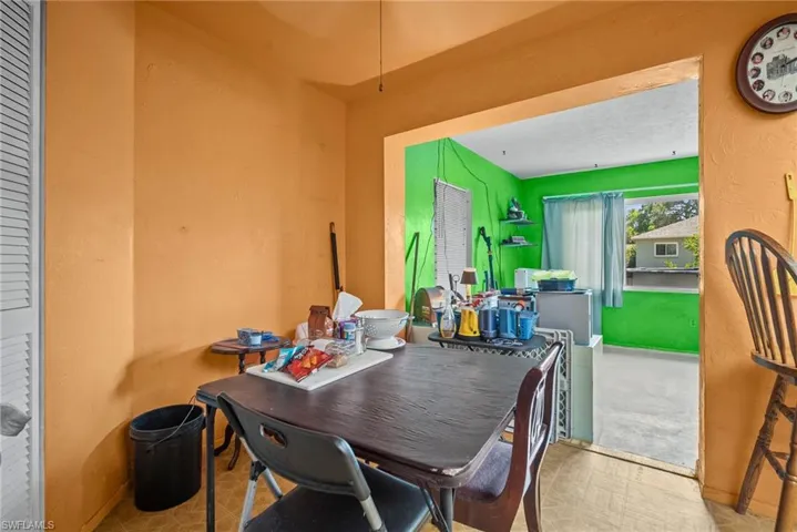 View of dining space