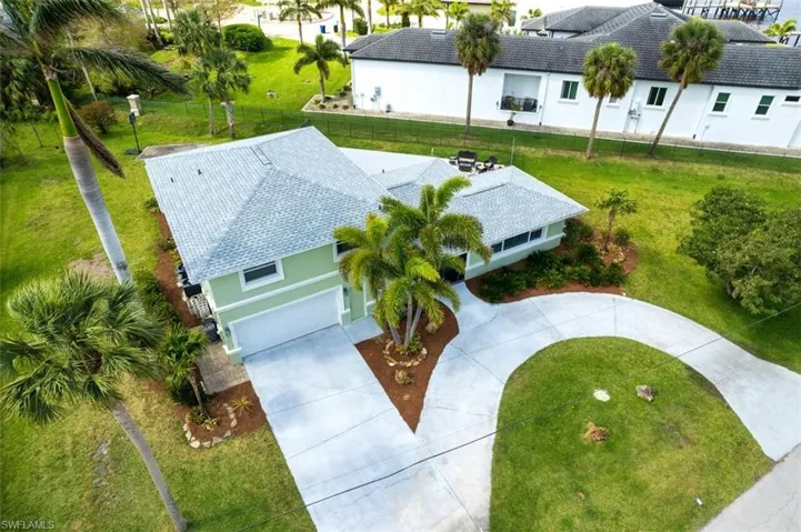 Birds eye view of property