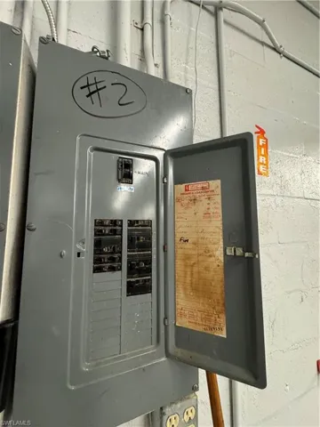 Utility room featuring electric panel