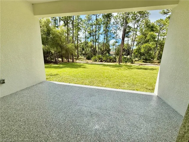 Covered patio overlooking the yard.