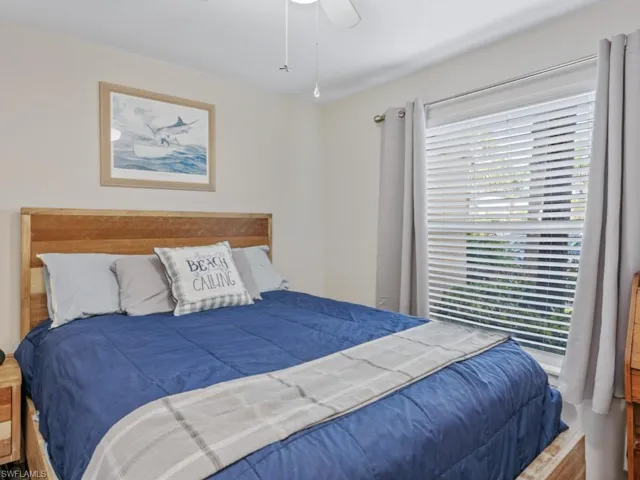 Bedroom featuring a ceiling fan
