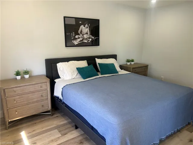 Primary bedroom with king size bed