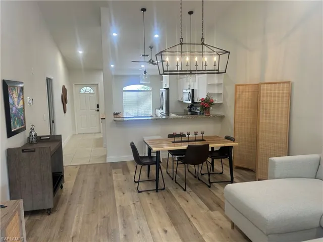 Dining area looking towards kitchen