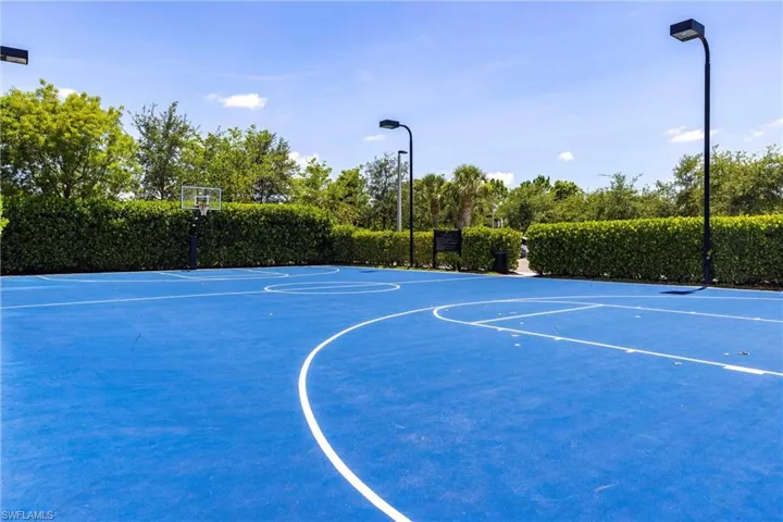 View of basketball court with community basketball court