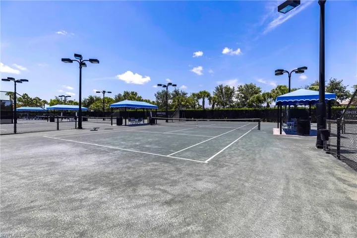 View of tennis court