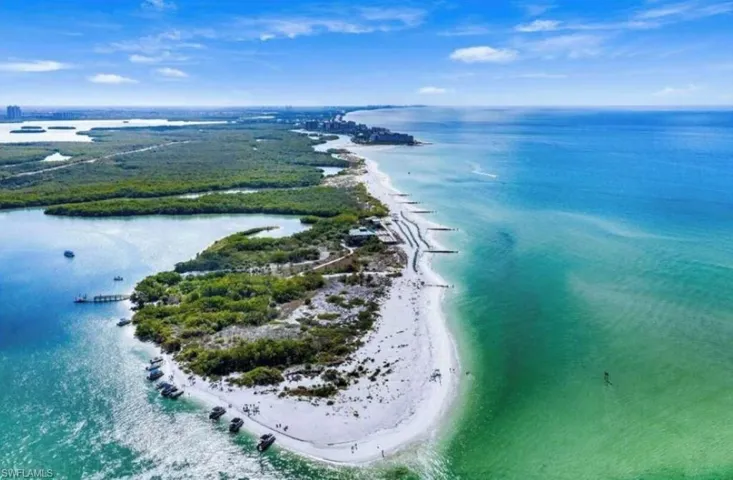 Aerial view of a large body of water