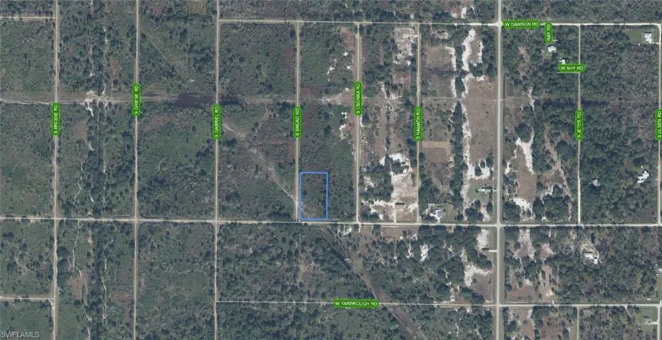 Aerial Survey. Depicting the property within a larger land area