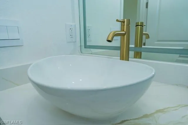 Bathroom view of a sink